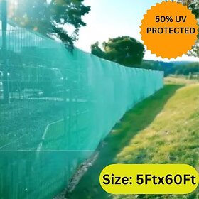 Shade Net 5x60 feet green net 50% UV Block Multipurpose for Garden/Balcony Portable Green House (Green)