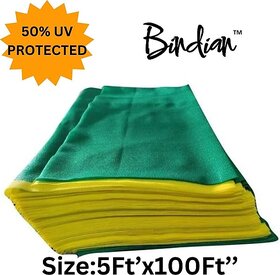 Shade Net 5x100 feet green net 50% UV Block Multipurpose for Garden/Balcony Portable Green House (Green)