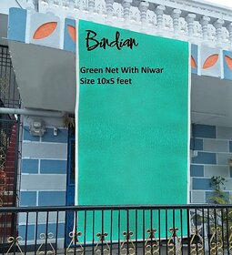 10x5 Green net with niwar 75% UV Block Multipurpose for Garden/Balcony