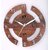 Analog 20 cm X 20 cm Wall Clock  (Brown, Without Glass, Standard)