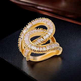                       18K Gold-Plated Adjustable Finger Rings | Trendy Twisted Stackable Ring                                              