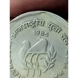 two rupees 1985 international youth year unc condition rare two rupees 1985 international youth year unc condition rare