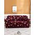 BEDZY Floral Maroon 3+1+1 Seater Elastic Fitted Sofa Cover (5 Seater)