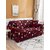 BEDZY Floral Maroon 3+1+1 Seater Elastic Fitted Sofa Cover (5 Seater)