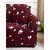 BEDZY Floral Maroon 3+1+1 Seater Elastic Fitted Sofa Cover (5 Seater)