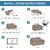 BEDZY Marble Abstrat 3+1+1 Seater Elastic Fitted Sofa Cover