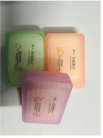 Ebony Fruit-Scented nail paint remover Green Apple Orange Blueberry 3 Pack