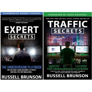                       Russell Brunson 2 Books Set Expert Secrets  Traffic Secrets(English,Paperback)                                              