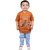 Kid Kupboard Cotton Baby Girls T-Shirt, Light Brown, Half-Sleeves, 2-3 Years KIDS7590