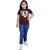 Kid Kupboard Cotton Girls T-Shirt, Purple, Half-Sleeves, 9-10 Years KIDS7603
