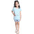 Kid Kupboard Cotton Girls T-Shirt, Blue, Half-Sleeves, 7-8 Years KIDS7608