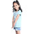Kid Kupboard Cotton Girls T-Shirt, Blue, Half-Sleeves, 7-8 Years KIDS7608