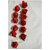 Red Rose Hair Pins with Gold Accents Bridal Hair Accessories Set of 12 Wedding Hair Clips