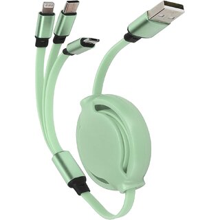 Digimate Multi Phone Charging Cable, 3 in 1 Retractable USB Charger Cable, Charging Cable Adapter with Type-C, Micro USB Port Compatible with Cell Phone Tablets (Green) Digimate Multi Phone Charging Cable, 3 in 1 Retractable USB Charger Cable, Charging Cable Adapter with Type-C, Micro USB Port Compatible with Cell Phone Tablets (Green)