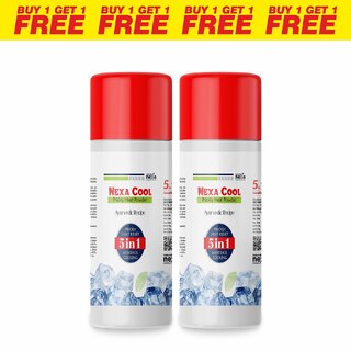 Indkus Nexa Cool Prickly Heat Relief 5 in 1 Menthol Cooling Powder 100gm (Buy 1 Get 1 Free) Indkus Nexa Cool Prickly Heat Relief 5 in 1 Menthol Cooling Powder 100gm (Buy 1 Get 1 Free)