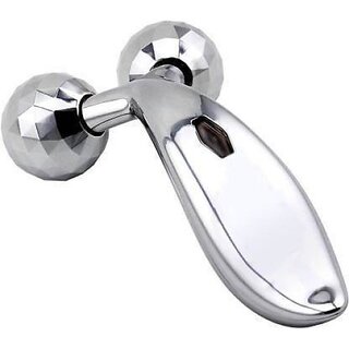                       3D Y-Shaped Facial Face Slimming Massage Roller (Silver)                                              