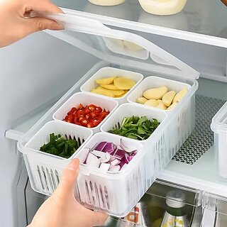                       Fridge Storage Boxes Freezer Storage Containers, Container for Kitchen Storage Set, Storage in Kitchen, Vegetable Storag                                              