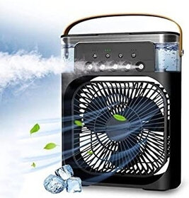 Air Cooler Fan for Home & Office | Multi-Speed Personal Desk Cooler with 7 Color LED Light & Timer Function