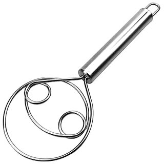Kitchen Stainless Steel Dough Flour Whisk - Stainless Steel Dough Whisk Food Grade Dutch Style Bread Dough Hand Mixer Blender Whisk for Cooking Blending Steel Handle Kitchen Baking Tools Kitchen Stainless Steel Dough Flour Whisk - Stainless Steel Dough Whisk Food Grade Dutch Style Bread Dough Hand Mixer Blender Whisk for Cooking Blending Steel Handle Kitchen Baking Tools