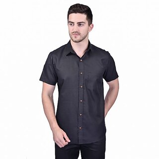                       PrintCulture PRINTCULTR Men Regular Fit Solid Button Down Collar Casual Shirt                                              