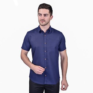                       PrintCulture PRINTCULTR Men Regular Fit Solid Button Down Collar Casual Shirt                                              
