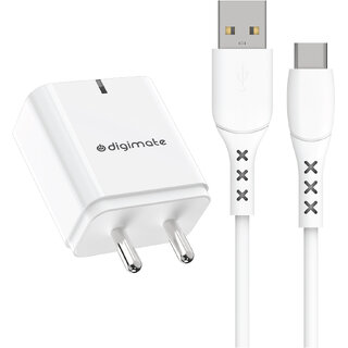 Digimate Quick Charge 15W 2.4A Wall Charger With Type C Cable (White-DG-ADP-1002) Digimate Quick Charge 15W 2.4A Wall Charger With Type C Cable (White-DG-ADP-1002)