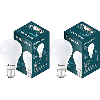 (Pack of 2) BAJAJ 9 W Basic Round B22 LED Bulb (White) (Pack of 2) BAJAJ 9 W Basic Round B22 LED Bulb (White)