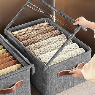 Wardrobe Clothes Storage Box With Cover Steel Frame Storage Box Clothes Sorting Storage Box Wardrobe Clothes Storage Box With Cover Steel Frame Storage Box Clothes Sorting Storage Box