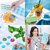 Everyday use ice moulding tray flexible silicone bottom,pop out ice cubes tray, 21 grid cavity,multicolour,pack of 2