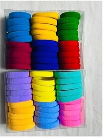 Soft Hair Ties 60 Pack Colourful Elastic Bands Multi-Colour Ponytail Holders