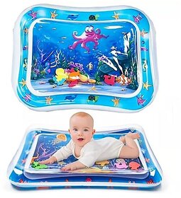 Jobber Inflatable Premium Baby Tummy Time Leakproof Water Play Mat Stimulating Play for Newborns Fun Activity Play Center Indoor and Outdoor Water Play Mat for Baby Random Design in a Safe and Enjoyable Water-Filled Environment (Multi Design)