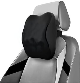 Jobber Ultimate Car Neck Rest Pillow | Superior Orthopedic Neck Support Cushion for Comfortable Car Rides | Relieves Neck Pain | Promotes Proper Posture | Hi-Per Foam | Washable Cover | Black
