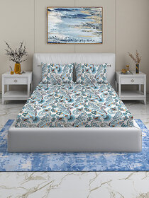 Quirky Home Coral Collection Flat Double Bedsheet with 2 Pillow Covers | Wrinklefree Bedsheet | CLS-402