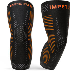 IMPETUS 3D Knee Armour, Knee Caps For Women For Pain Relief, Knee Support For Men Gym (Black, Size - M)