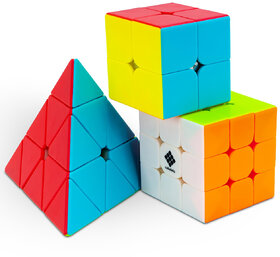 Anmolg CUBE 3x3 Black Speedcube Beginner Cube Rattle (Multicolor)