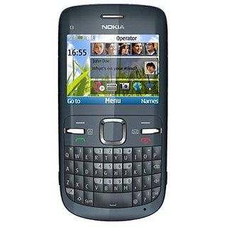                       (Refurbished) Nokia C3-00 (Single SIM , 2.4 Inch Display) - Superb Condition, Like New                                              