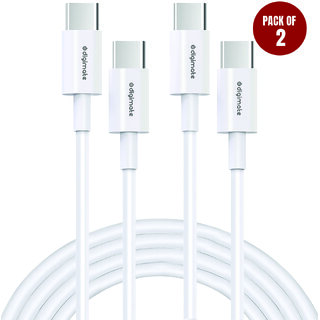                      Type-C to Type-C Fast Charging Cable  5.0A, 1000mm  Universal Compatibility (DG-DC-C2C) Pack of 2                                              