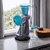 2 in 1 mini Hand manual fruit juicer, blue, plastic, steel handle, a plastic glass, pack of 1, fruits and vegetables