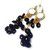 Bhavya Sales Ethnic Cotton Hanging Latkan Golden Black Pompom Bell Tassel Blouse Saree Lehenga for Women - Pack of 2xe2x80xa6