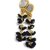 Bhavya Sales Ethnic Cotton Hanging Latkan Golden Black Pompom Bell Tassel Blouse Saree Lehenga for Women - Pack of 2xe2x80xa6