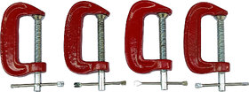 C Clamp (2) Cast Iron Frame with Chrome Plated Screw ( Set of 4 ) Multi Vise Tool
