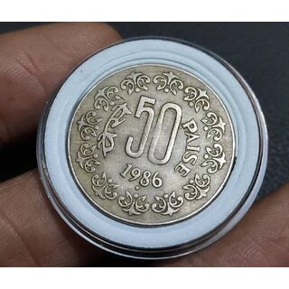                       Fifty paisa of 1986 bombay mint  unc condition                                              