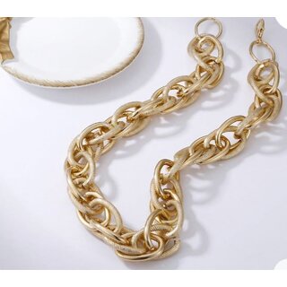 Fashionable Twisted gold plated Neck Chain For women Fashionable Twisted gold plated Neck Chain For women