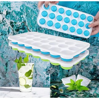 Pop up silicon bottom ice tray, pack of 2,grid of 21, easy to remove ice and easy to wash bpa free plastic and silicon m Pop up silicon bottom ice tray, pack of 2,grid of 21, easy to remove ice and easy to wash bpa free plastic and silicon m