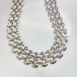 Trendy Twisted Silver Plated Neck Chain with Earring for women Trendy Twisted Silver Plated Neck Chain with Earring for women