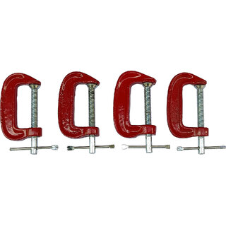 C Clamp (2) Cast Iron Frame with Chrome Plated Screw ( Set of 4 ) Multi Vise Tool C Clamp (2) Cast Iron Frame with Chrome Plated Screw ( Set of 4 ) Multi Vise Tool