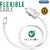 Bandridge Value Line Portable Car Charger with Attached Cable for iOS Devices, Made for iPhone, iPod, iPad | 2.4 Amp - MFI Certified (White)