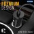 Bandridge Value Line Portable Car Charger with Attached Cable for iOS Devices, Made for iPhone, iPod, iPad | 2.4 Amp - MFI Certified (Black)