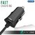 Bandridge Value Line Portable Car Charger with Attached Cable for iOS Devices, Made for iPhone, iPod, iPad | 2.4 Amp - MFI Certified (Black)