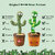 Wooh Cactus Toy Talking Cactus Plant Plush Toy Dancing Cactus Voice Repeat,Dancing,Recording,120 Songs For Babies Sunny Cactus Singing Toy(Green)